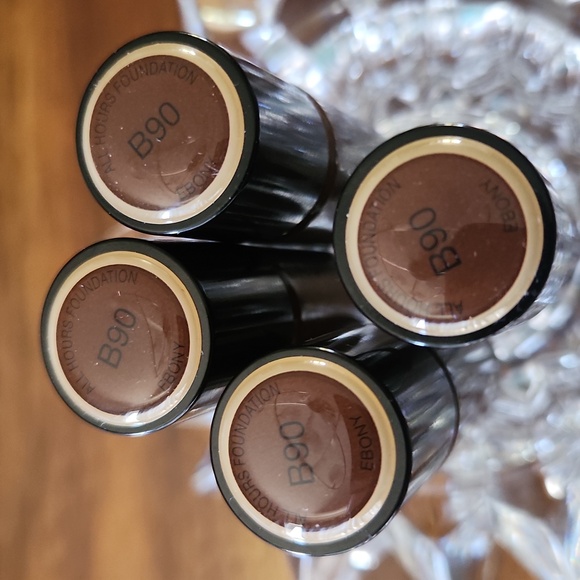 YSL All Hours Foundation #B90 Ebony Travel Size 33.oz/10ml Lot × 4
